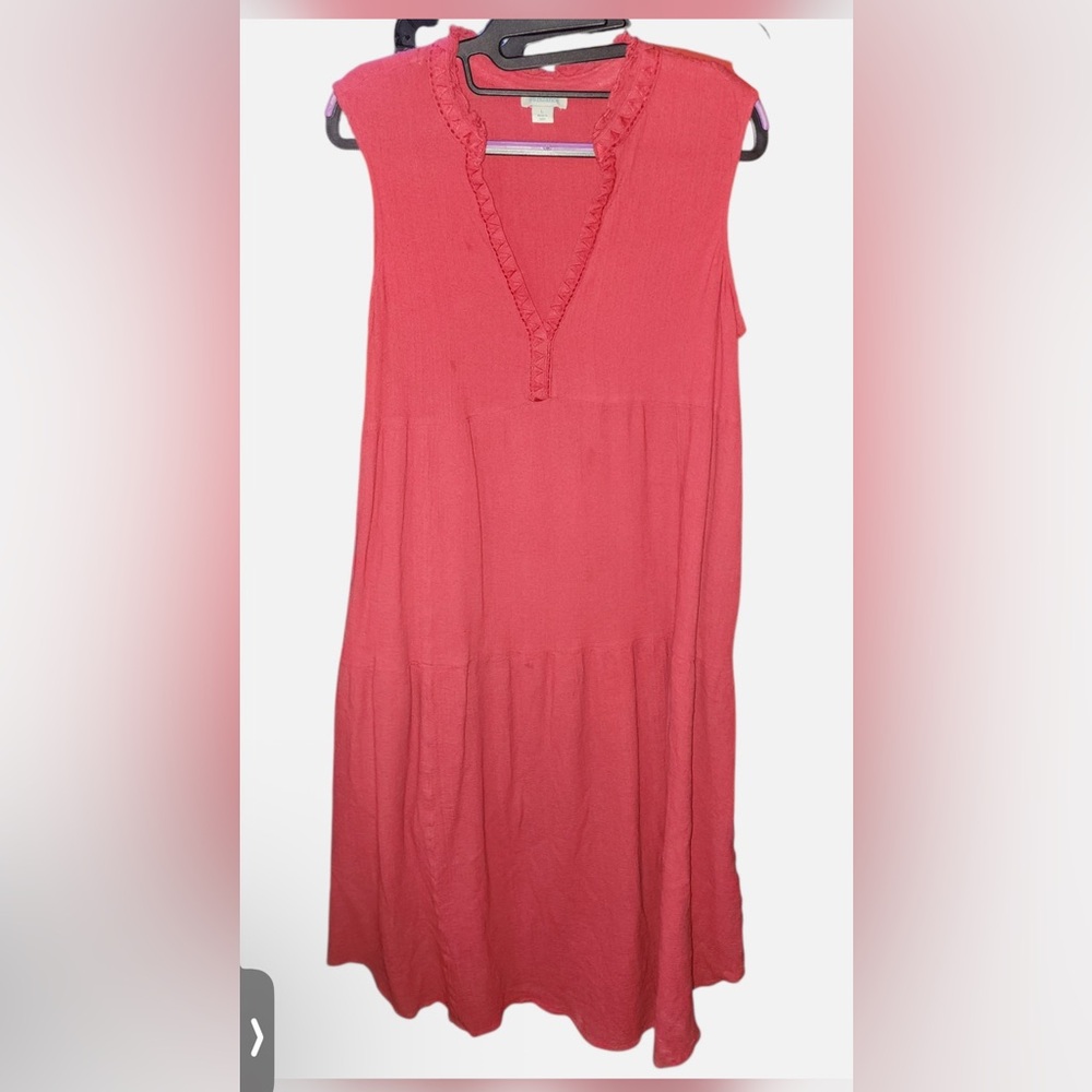 Sundance Coral Textured V-Neck Top